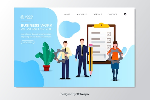 Business landing page