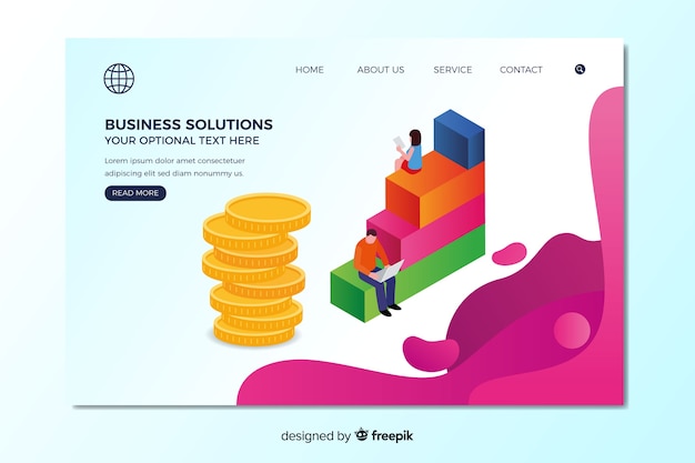 Business landing page