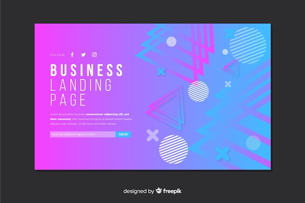 Business landing page