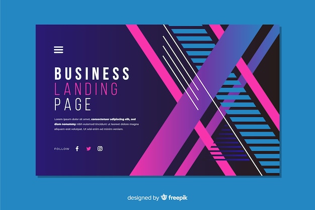 Business landing page