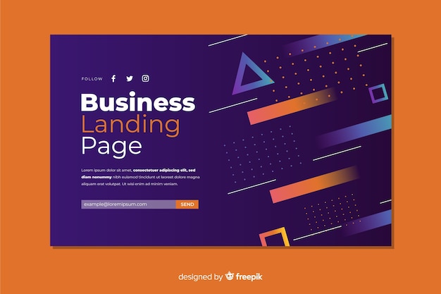 Business landing page