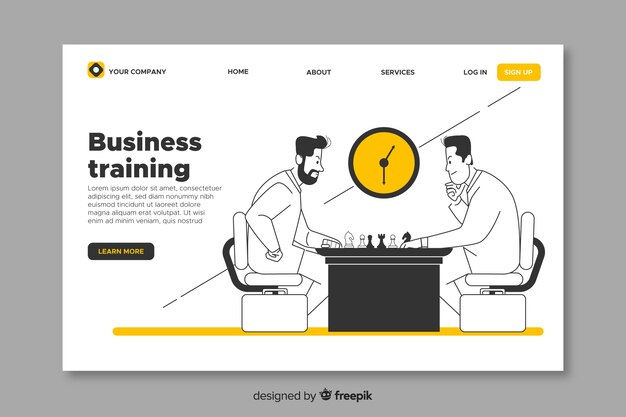 Business landing page