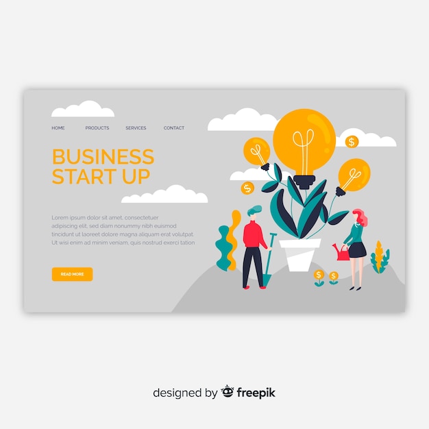 Business landing page