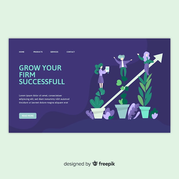 Free vector business landing page