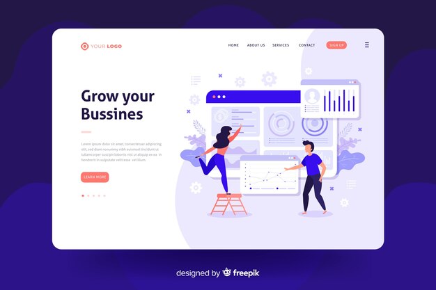 business landing page