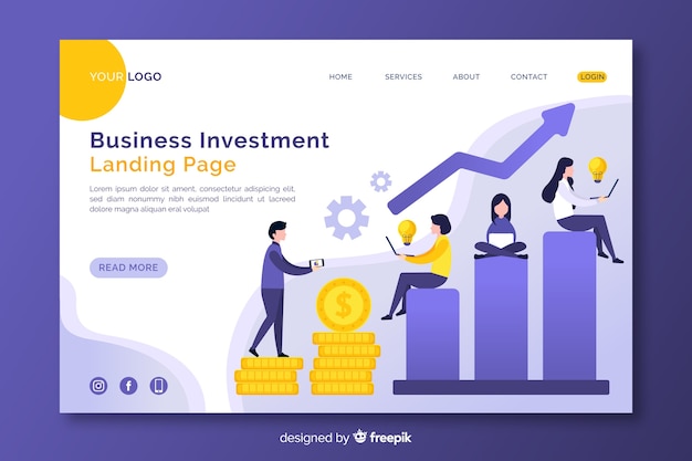 Business landing page