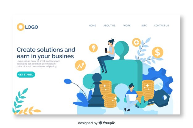 Business landing page