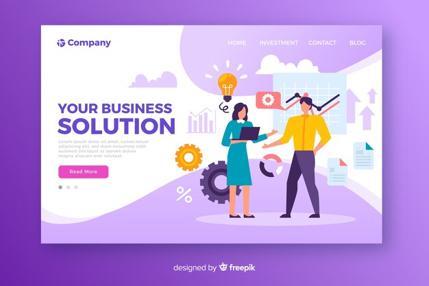 Business landing page