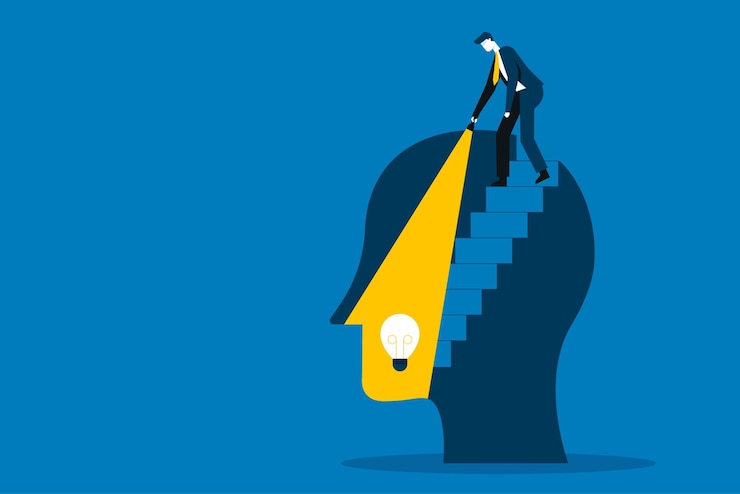 Free Vector business leaders lead their business to success by seeking out new ideas to promote the business to grow