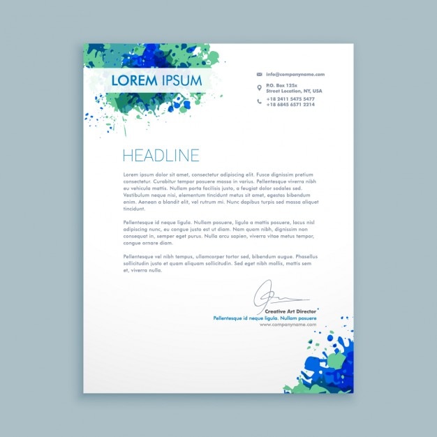 Free vector business letter with ink stains