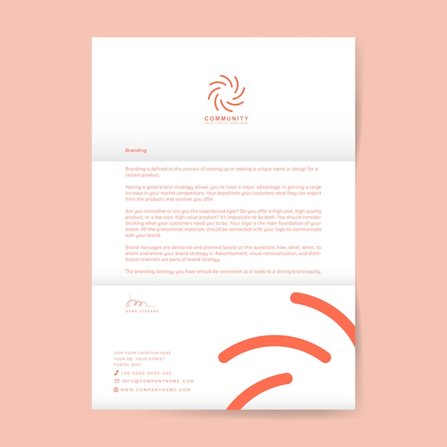 business letter with logo 