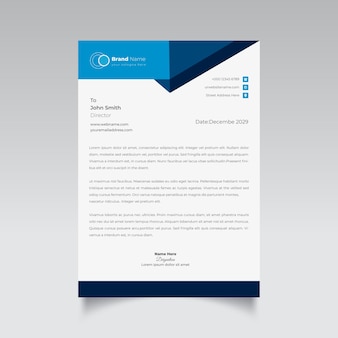 Business letterhead template or professional creative letterhead