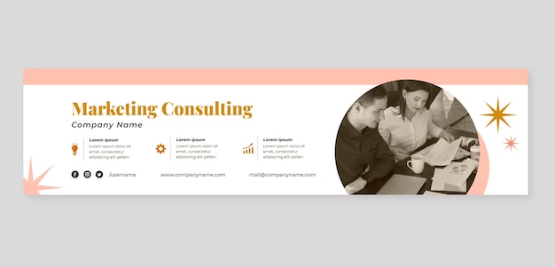 Free vector business linkedin banner design