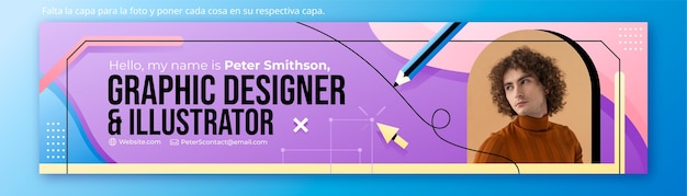 Free vector business linkedin banner design