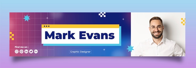 Free vector business linkedin banner design