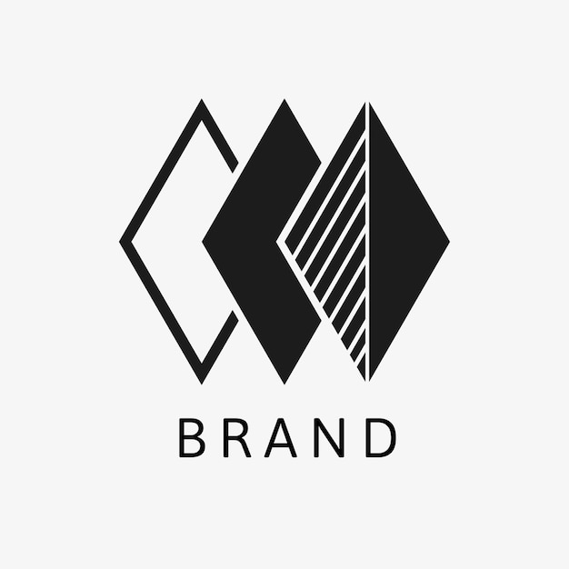 Бизнес логотип шаблон минимальный брендинг дизайн вектор