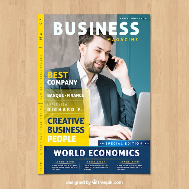 Бизнес-журнал с изображением