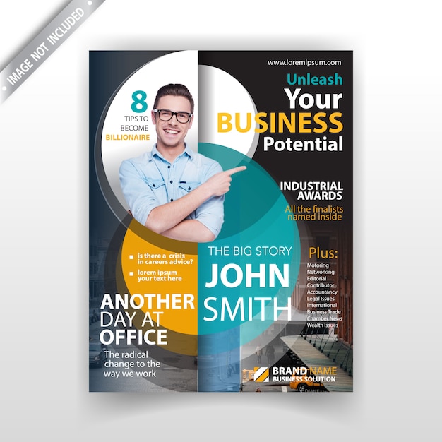 Free vector business magazine