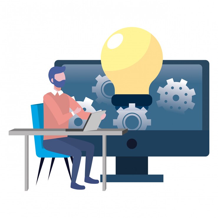 Free Vector business man avatar of cartoon   