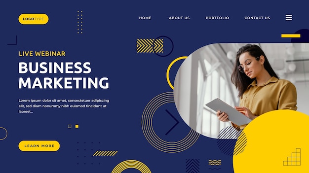 business marketing landing page