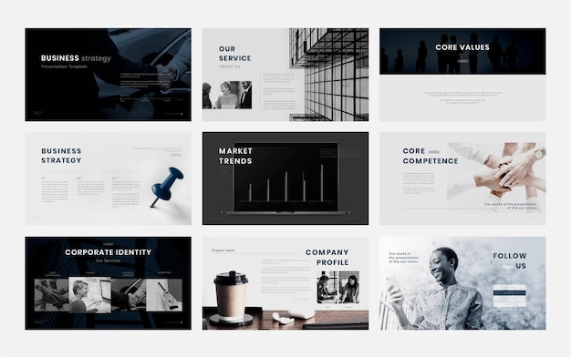 Business marketing presentation editable templates