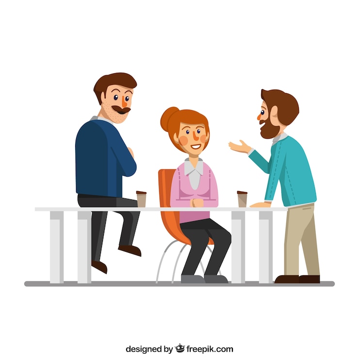Free Vector business meeting scene