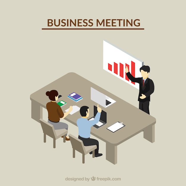 Free vector business meeting