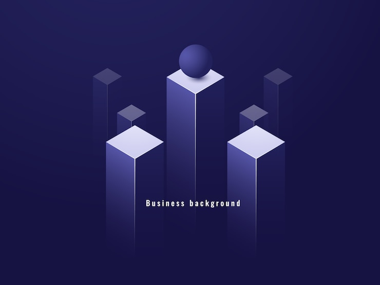 Free Vector business minimalism concept, data flow, futuristic illustration