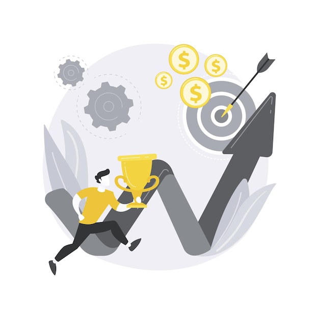 Free vector business mission abstract concept illustration.