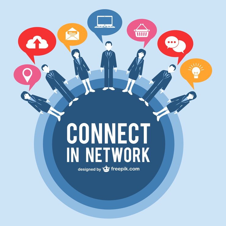 Free Vector business in network vector