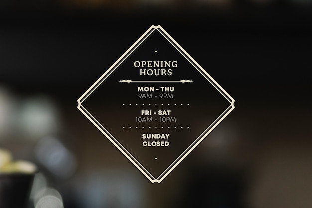 Free vector business opening hours illustration with photo