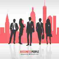 Free vector business people in a city