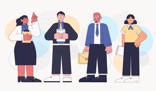 Business people collection flat design