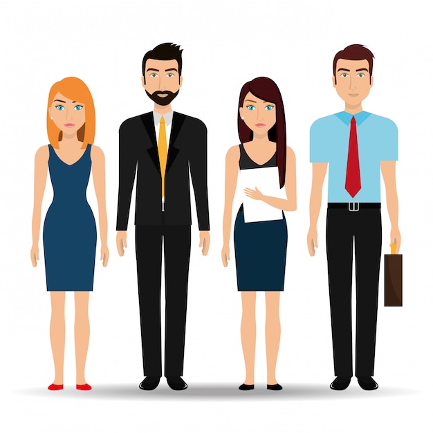 Free vector business people and entrepreneur
