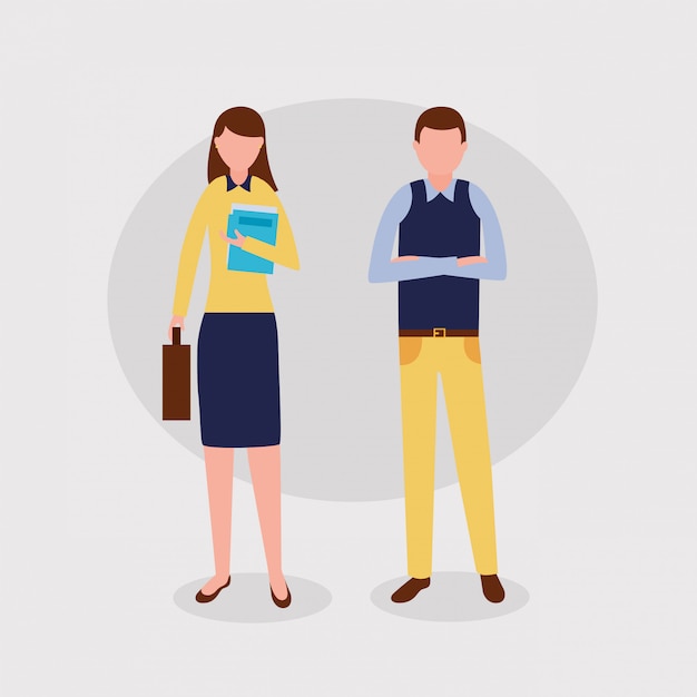 Free vector business people group