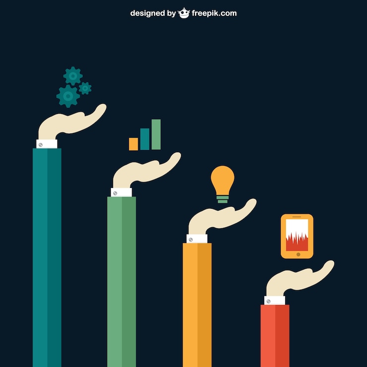 Free Vector business people hands