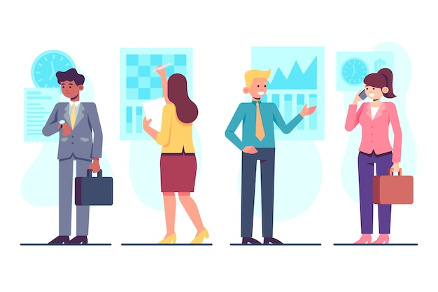 Free vector business people illustration