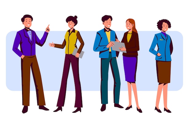 Free vector business people illustration