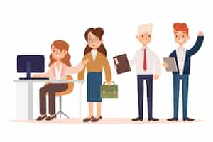 Free vector business people illustration