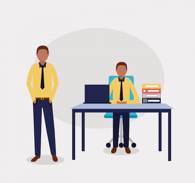 Free vector business people office