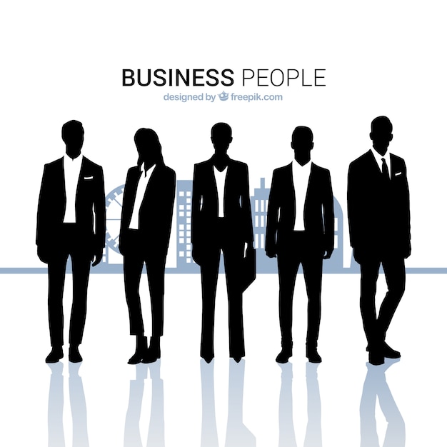 Free vector business people outlines collection