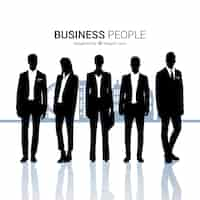 Free vector business people outlines collection