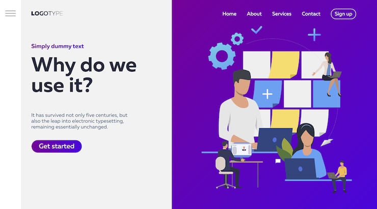 Free Vector business people planning work tasks, sample text.