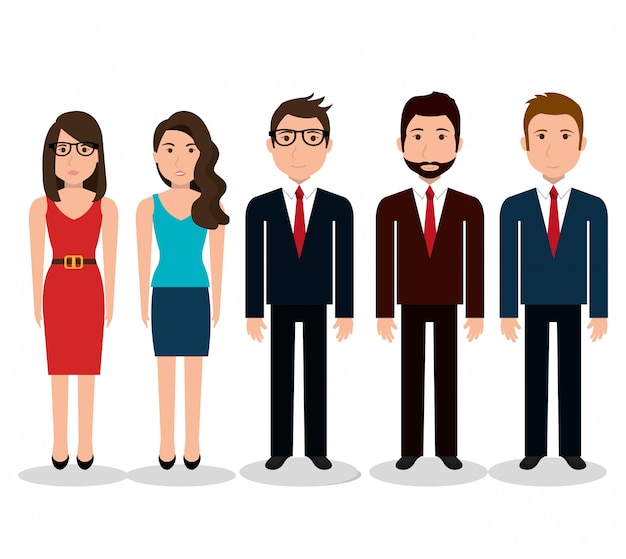 Free vector business people profile