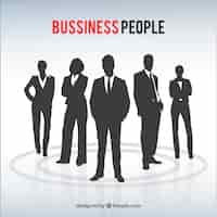 Free vector business people silhouettes pack