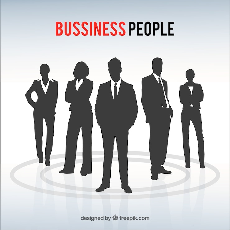 Free Vector business people silhouettes pack