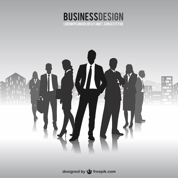 Free vector business people silhouettes