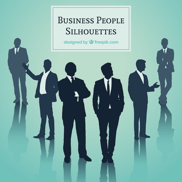 Free vector business people silhouettes