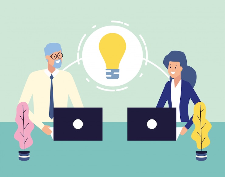 Free Vector business people and work concept