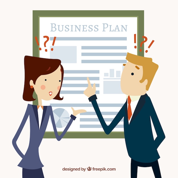 Vettore gratuito business plan illustrazione